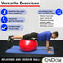 25.6", CanDo Inflatable Exercise Ball - Green Durable Extra Thick Non-Slip Stability Ball for Core Workouts, Yoga