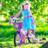 Kid Bicycle Basket, Small Wicker Basket with Streamers, 2 Bells and 30 Stickers for Girls and Boys Bicycle Decoration