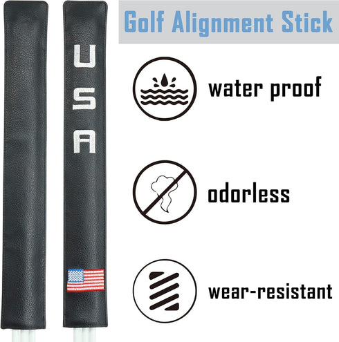 Golf Alignment Stick Cover Case Holder, Holds at Least 3 Sticks for Easy Storage