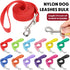12 Pcs Nylon Dog Leash Bulk 5ft Dog Training Leash 12 Colors Puppy Leash Dog Long Line Puppy Traction Rope for Small Medium Dogs Training, Play, Camping, or Backyard (Modern Colors)