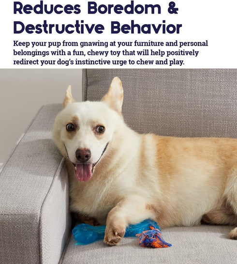 Petstages Orka Bone Dog Chew Toy, Royal Blue Treat-Dispensing