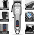 Trimmer,Rechargeable Dog Grooming Kit for Heavy Thick Hair&Coats,Low Noise Dog Hair Cordless Pet Shaver with Stainless