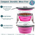 Loving Pets Bella Roma Collapsible Dog Bowls, Silicone, Foldable Bowl, Puppy Essentials, Hiking Supplies, Pink, Small