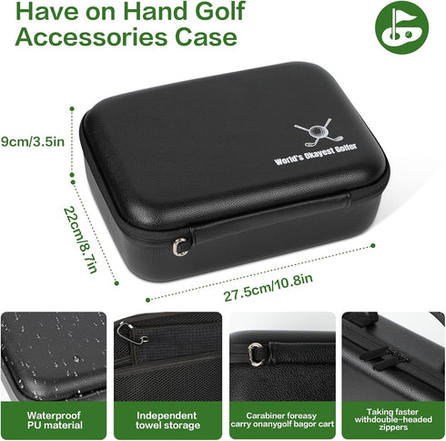 Nvobghdi 30Pcs Counter, Golf Accessories Kit with Towel, Club Brush & Groove Cleaner, Golf Balls, Tees, Score Ball Line