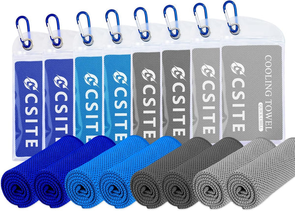 CSITE Cooling Towels for Neck and Face - 8 Pack 47x12 Inch