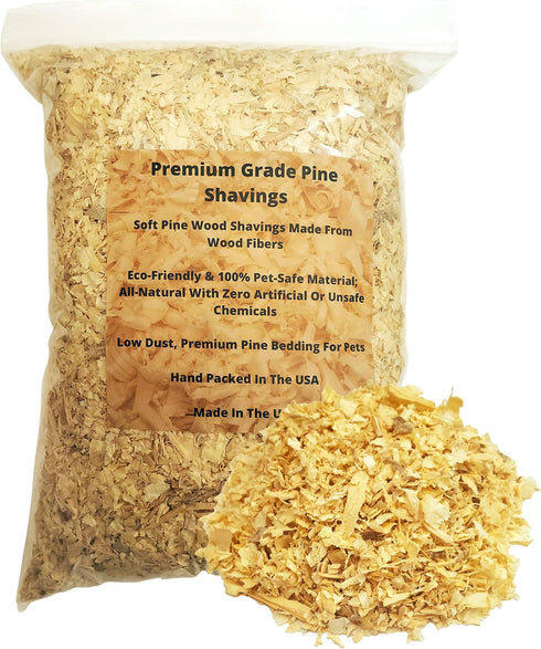 (4 Premium Pine Bedding | Dust Free, Soft Shavings | All Natural | Chicken Coops | Animal Bedding | Small Animals |
