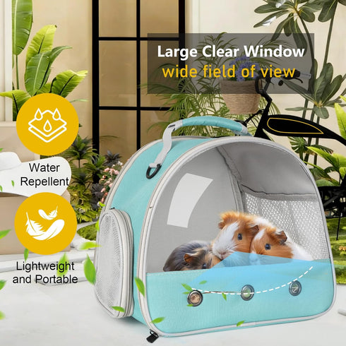 2 Bearded Dragon Carrier,Lizards Travel Bag, Small Animal Travel Carrier for Hedgehog Rat Parrot Bird, Portable Guinea