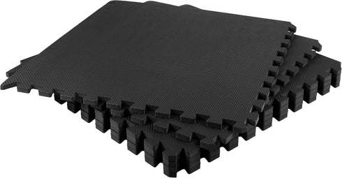 6-Pack 24 EVA Foam Mat Tiles - SQ FT of Interlocking Padding for Garage, Playroom, or Gym Flooring - Workout Mat