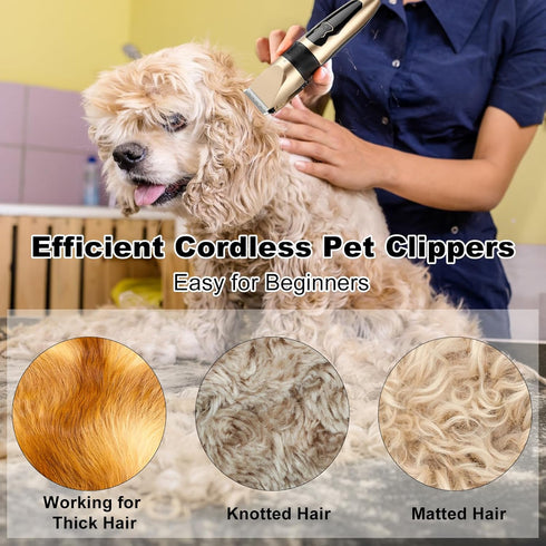 Generic 4 Pack Dog Grooming Clippers Low Noise Electric Quiet Adjustable Comb Rechargeable Cordless Suitable for Dogs
