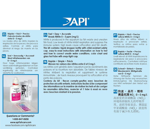 API NITRITE TEST KIT for Freshwater and Saltwater Aquariums, 180-Test