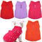 4 Pieces Fabric Dog Sweater with Leash Ring, Winter Fleece Vest for Small Dogs, Cat Chihuahua (Red, Orange, Rose,