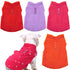 4 Pieces Fabric Dog Sweater with Leash Ring, Winter Fleece Vest for Small Dogs, Cat Chihuahua (Red, Orange, Rose,