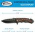 SZCO Supplies 300563 Scorpion Decal Liner Lock Assisted Open Tactical Folding Knife, Black Orange, 8"