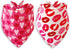 Valentine Dog Cat Bandana, Holiday Bib Kiss Lip and Candy Hearts Pattern