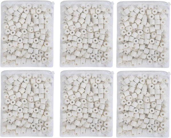Aquarium Bio Ceramic Rings, 6 lbs Filter Media for Pond Fish Tank Canister Filter