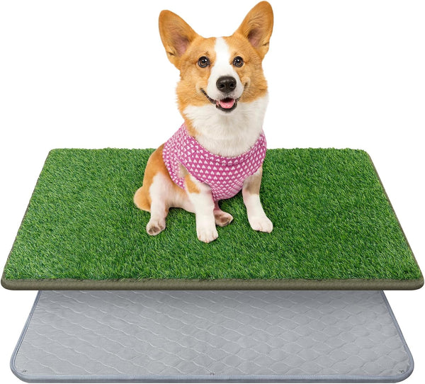 Dog Grass Mat with Pee Pad,Small Litter Box Indoor Artificial Grass Potty