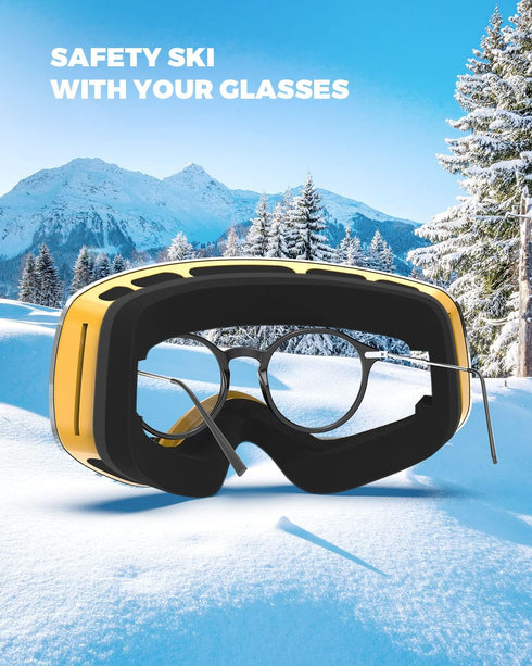 OMID Kids Ski Goggles - Anti-fog UV Protection Snowboard Goggles for Boys and Girls