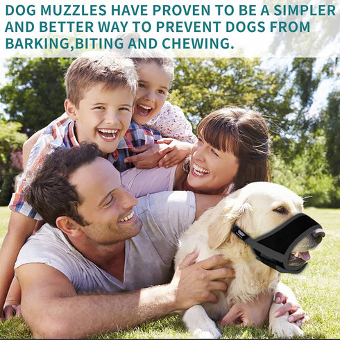 WONDAY Nylon Dog Muzzle for Small Medium Large Dogs, Breathable Lightweight Mesh