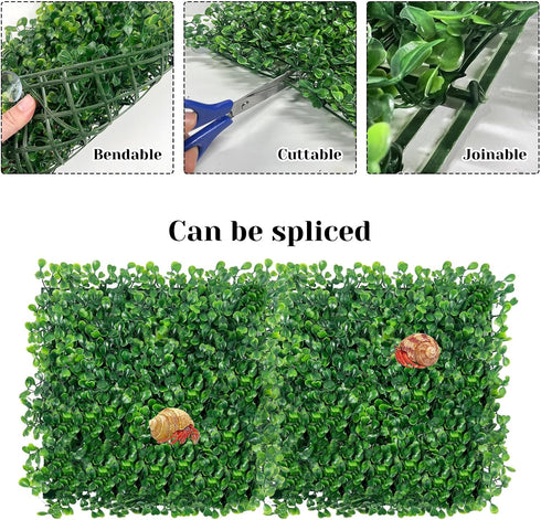 Rainmae Hermit Crab Climbing Toys, Faux Grass Mat, Plastic Plants Lawn for Gecko Reptile Lizard 10 x 10 Inch.