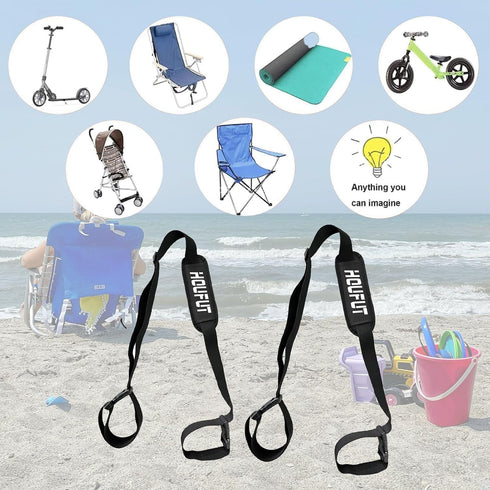 Houfut 2 Pack Backpacking, Carry Strap for Beach Chair Folding Chair, Adjustable Shoulder Strap for Camp Chair