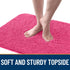 OLANLY Dog Door Mat for Muddy Paws, 30x20, Absorbent Non-Slip Washable Mat, Quick Dry Chenille, Hot Pink