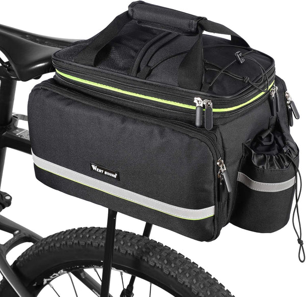 West Biking Waterproof Bike Rear Pannier Bag, 35L Large Capacity Multi-Function Bicycle Rack Carrier Bag