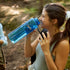 Nalgene Sustain Tritan BPA-Free Water Bottle, 48 OZ Wide Mouth Made from 50% Plastic Waste, Blue