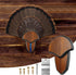 Turkey Fan Mount Kit, Wooden Turkey Tail Mount for Hunting Assemble Display,