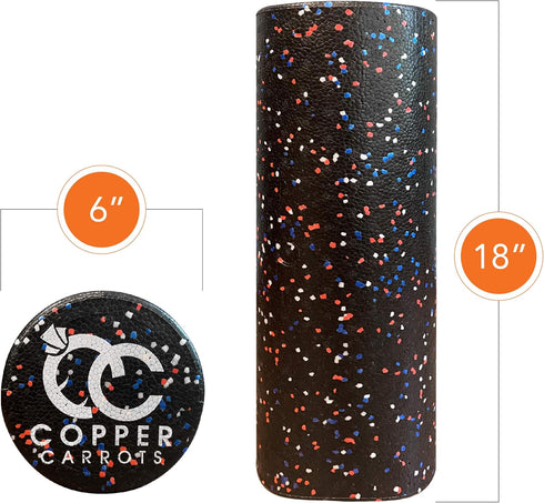 Copper Carrots 6 18 Inch Foam Rollers x High Density EPP Foam Roller for Back Stretching Premium Quality