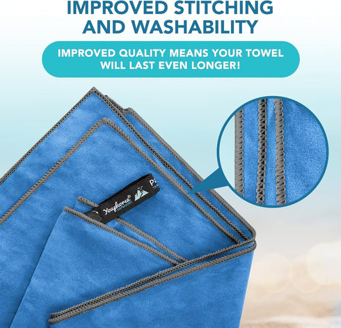 Youphoria Microfiber Travel Towel - Fast Drying Lightweight Quick Dry Towel for Camping, Beach, Backpacking, Hiking &