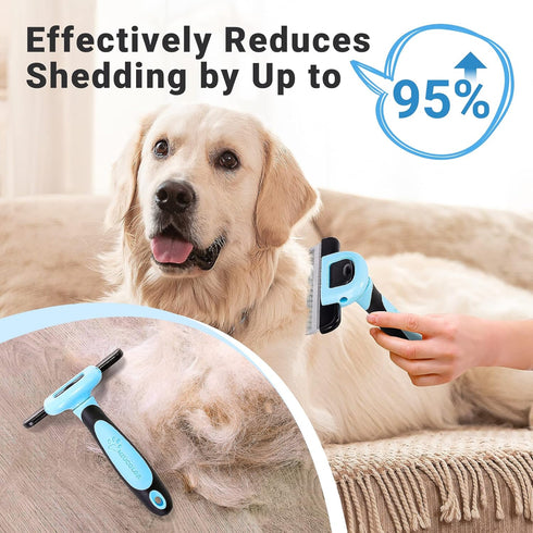 MIU COLOR Pet Grooming Brush, Deshedding Tool for Dogs & Cats, Reduces Shedding by up to 95%