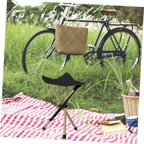 Lightweight Foldable Camping Stool - Triangular Design for Outdoor Use