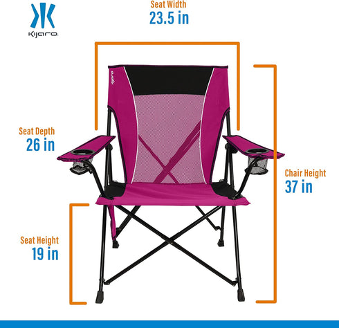 Kijaro Dual Lock Portable Camping Chairs - Enjoy the Outdoors with a Versatile Folding Chair for Sports, Lawn - Dual