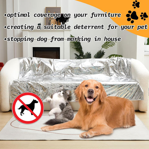 Pet Deterrent Mat to Keep Dogs Off Couch and Furniture, 72x56.3x0.04in Pain-Free Non Electric Repellent Mat
