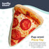 Huxley & Kent Plush Dog Toy w/Squeaker - Pup-eroni Pizza, Cute & Tough Stuffed Toy for Small & Large Dogs