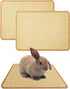 Oncpcare 2PCS Rabbit Scratch Mat Natural Bunny Scratching Pad Claws and Teeth