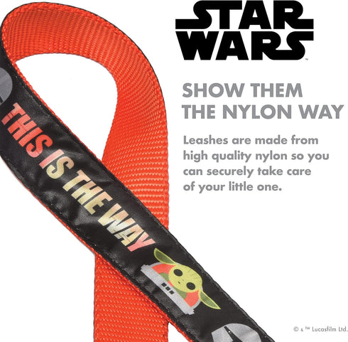 Star Wars for Pets The Mandalorian 4 Foot Dog Leash, 48 Inches, Orange Nylon Leash for All Dogs