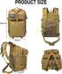 WOLT Tactical 45L Military Backpack for Men, Large 3 Day Assault Pack, Rucking Backpack for Hiking Survival (Khaki)