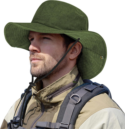 ZOORON Unisex Boonie Hats, 100% Cotton Bucket Hat, Wide Brim for Hiking Fishing Safari