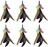 Handmade Natural Feather Cat Toy Dah Bird Refills, Interactive Cat and Kitten Toy, 6 Pack