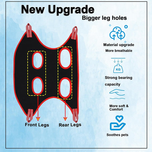 Dog Grooming Hammock Harness - Breathable Pet Cat Hammock Restraint Bag for Trimming Nail and Ear/Eye Care