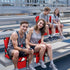 Stadium Seat for Bleachers with Back Support and Wide Padded Cushion Stadium Chair - Includes Shoulder Strap and Cup
