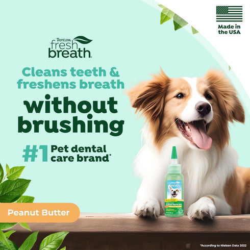 2oz. TropiClean Fresh Breath Dog Toothpaste for Teeth Cleaning, Breath Freshener, Easy Plaque & Tartar Remover Gel, No