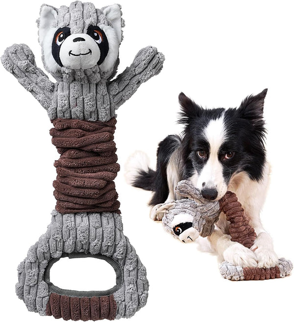 Sedioso Tug of War Dog Toy, Durable Stuffed Squeaky Toy with Crinkle Paper for Small, Medium, and Large Dogs