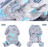 Small Dog Pajamas, Glow in Dark Tie Dye Unicorn Sweater for Tiny Dogs, Super Soft Velvet Material (Blue, X-Small)