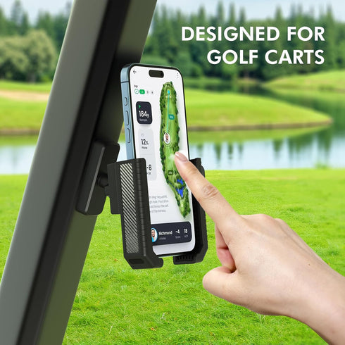 Magnetic Golf Cart Phone Holder, Rotatable Phone Mount Holder Compatible with iPhone/Galaxy/Smartphones, Golf Cart