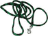Dogs My Love 6ft Long Braided Rope Dog Leash Green with Black, 6 Sizes (XXSmall: 6ft Long; 0.15" Diam)