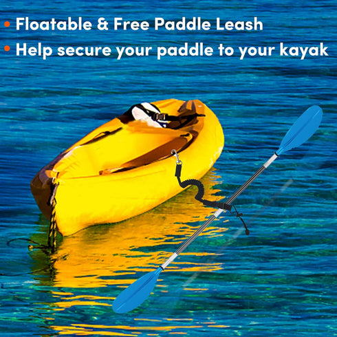 Kayak Paddle, 88in 4 Pieces Boat Oars, Heavy Duty Aluminum Alloy Shaft, Lightweight Detachable Adjustable Fishing Kayak