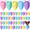 Sanwuta 50 Pcs Birthday Dog Bandanas Bulk Pastel Candy Sprinkles Bandanas for