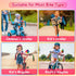 Kids Bike Horn Set with 2 Pcs Handle Streamers, Bicycle Bell and Windmill Accessories for Girls or Boys